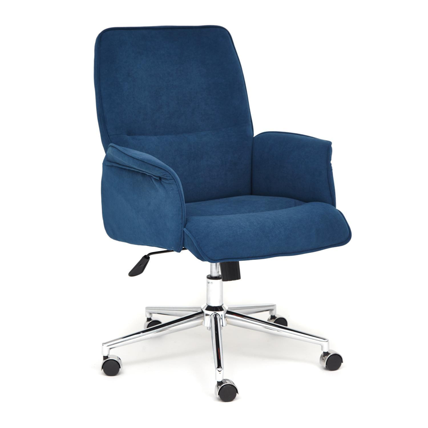 Кресло ТС 64х45х128 см флок синий