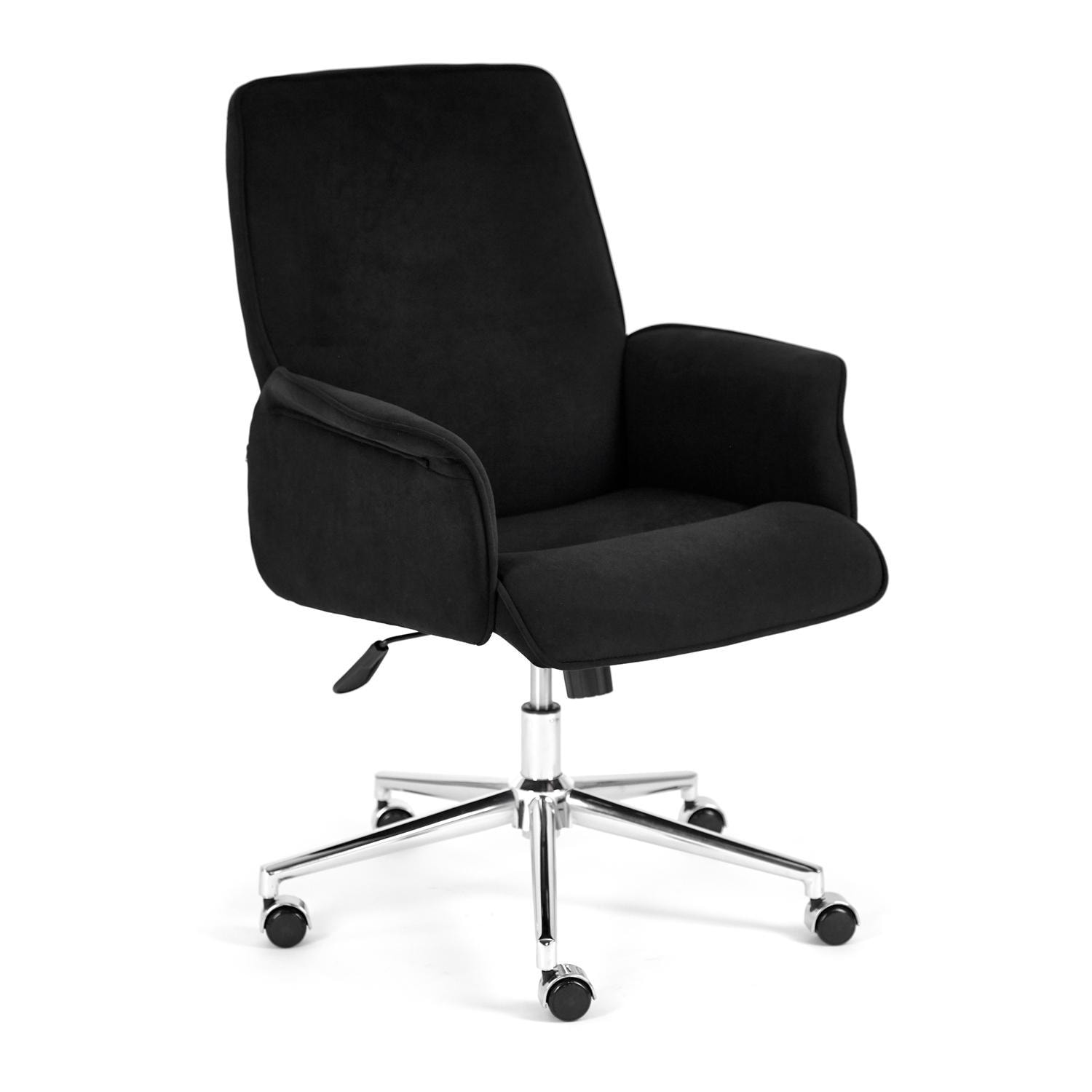 Кресло ТС 64х45х128 см флок чёрный кресло компьютерное tc bazuka флок с перфорацией серое 75х48х120 см