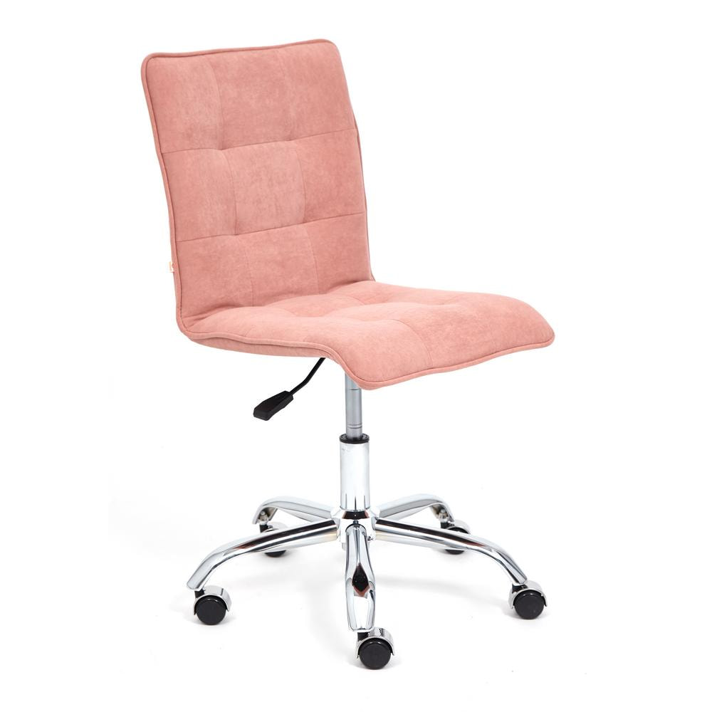 Кресло ТС 45х40х96 см флок розовый, цвет хром - фото 1
