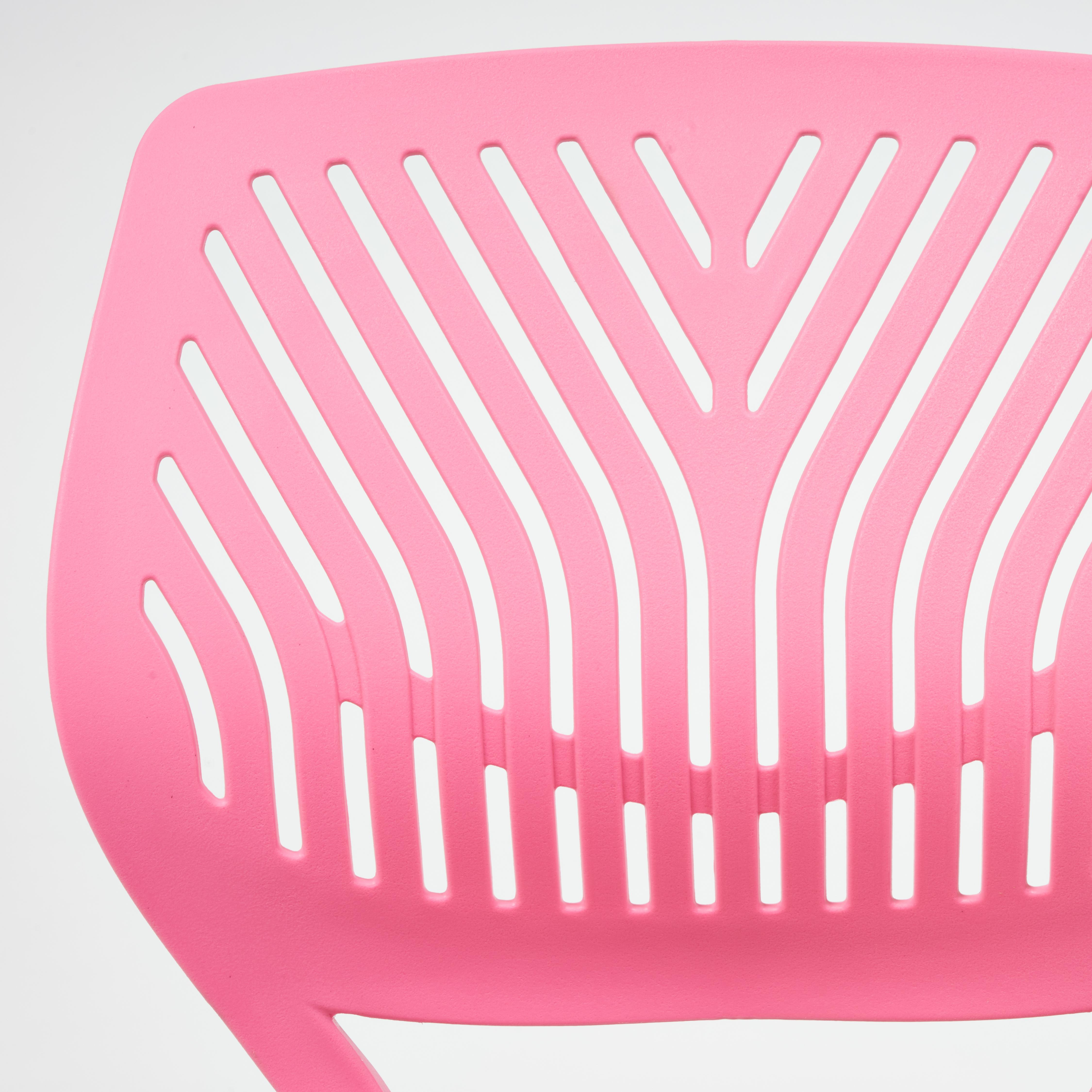 Кресло ТС 86х38х38 см ткань розовый, цвет белый - фото 9