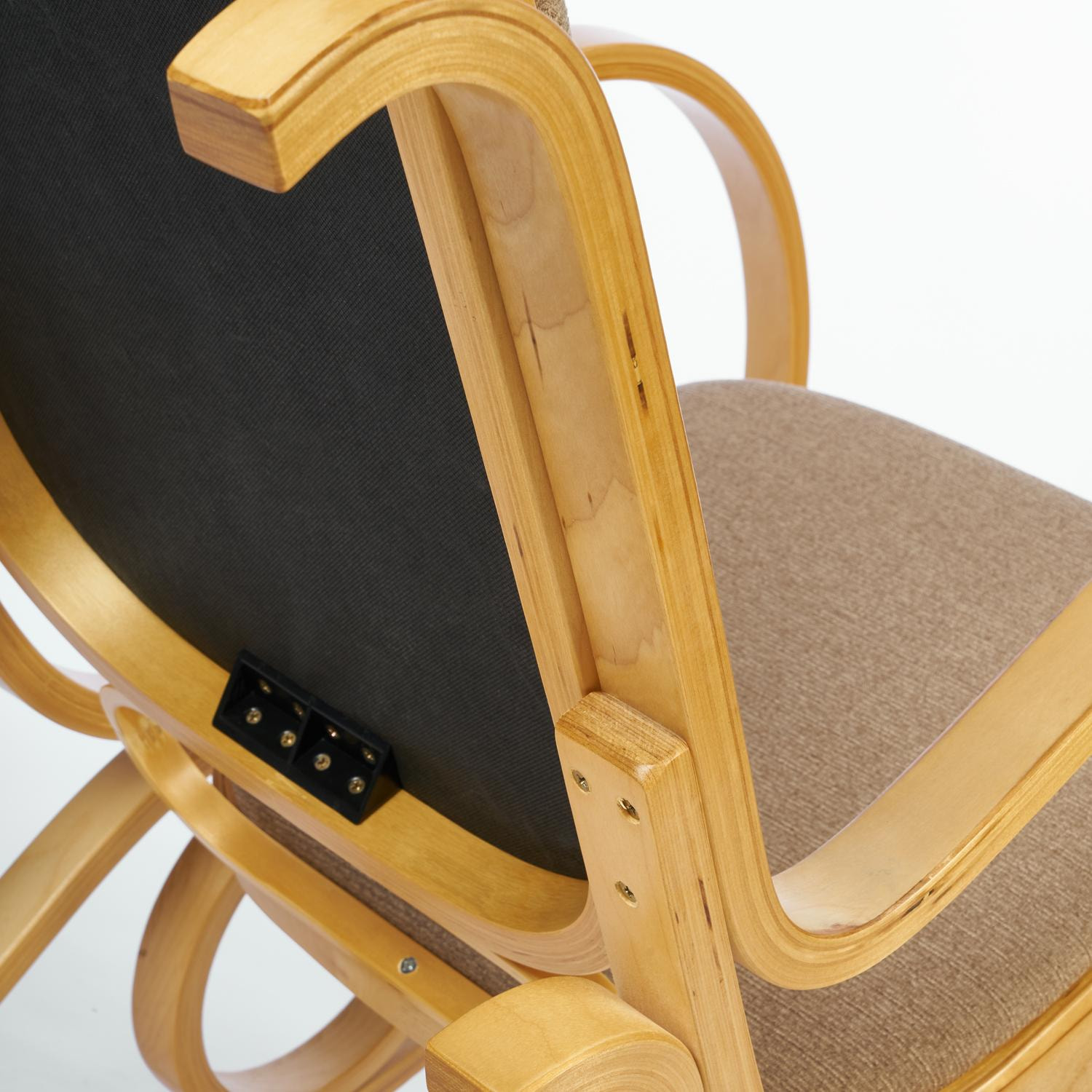 Кресло-качалка ТС 55х98х91 см ткань бежевый - фото 10