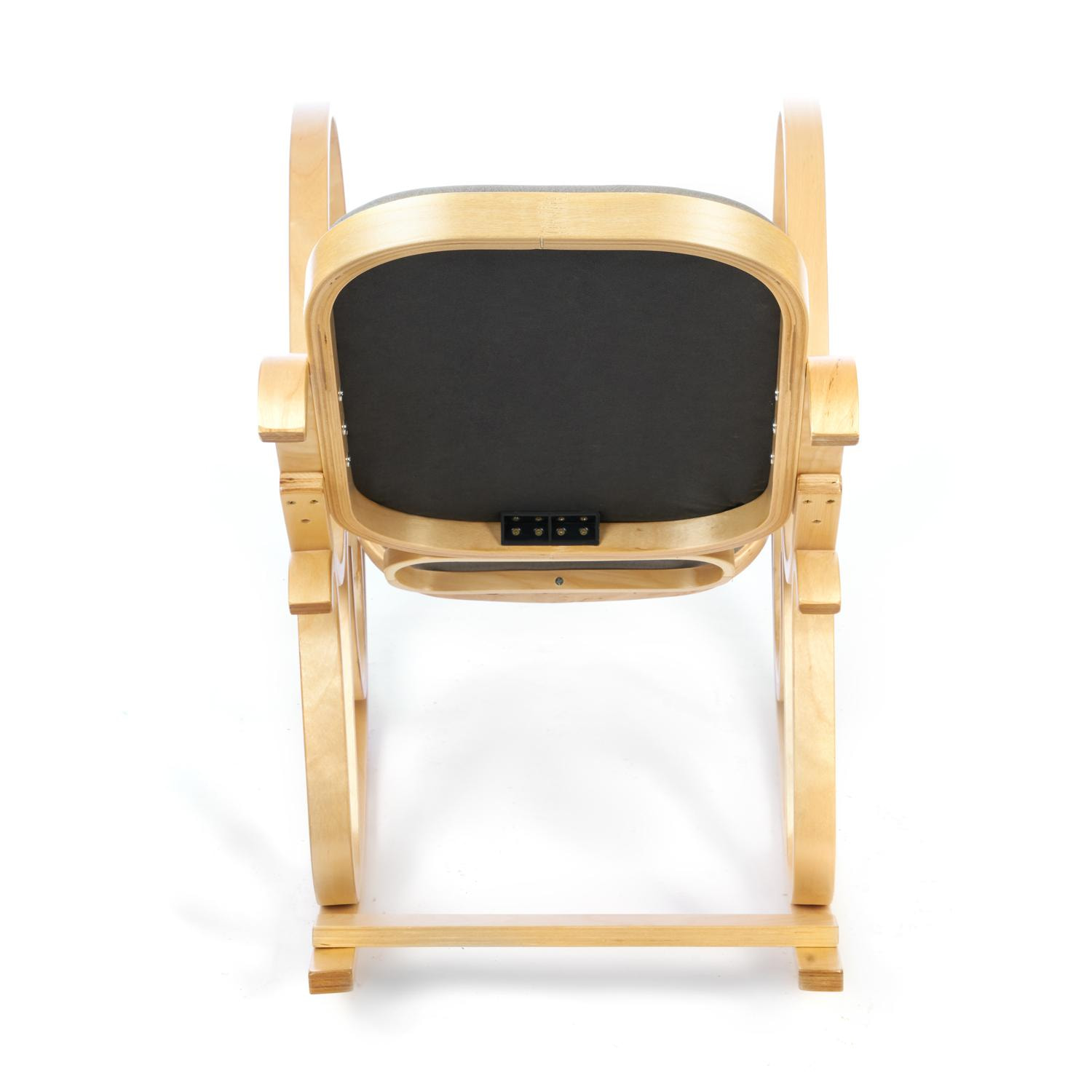 Кресло-качалка ТС 55х98х91 см ткань светло-серый, цвет бежевый - фото 3