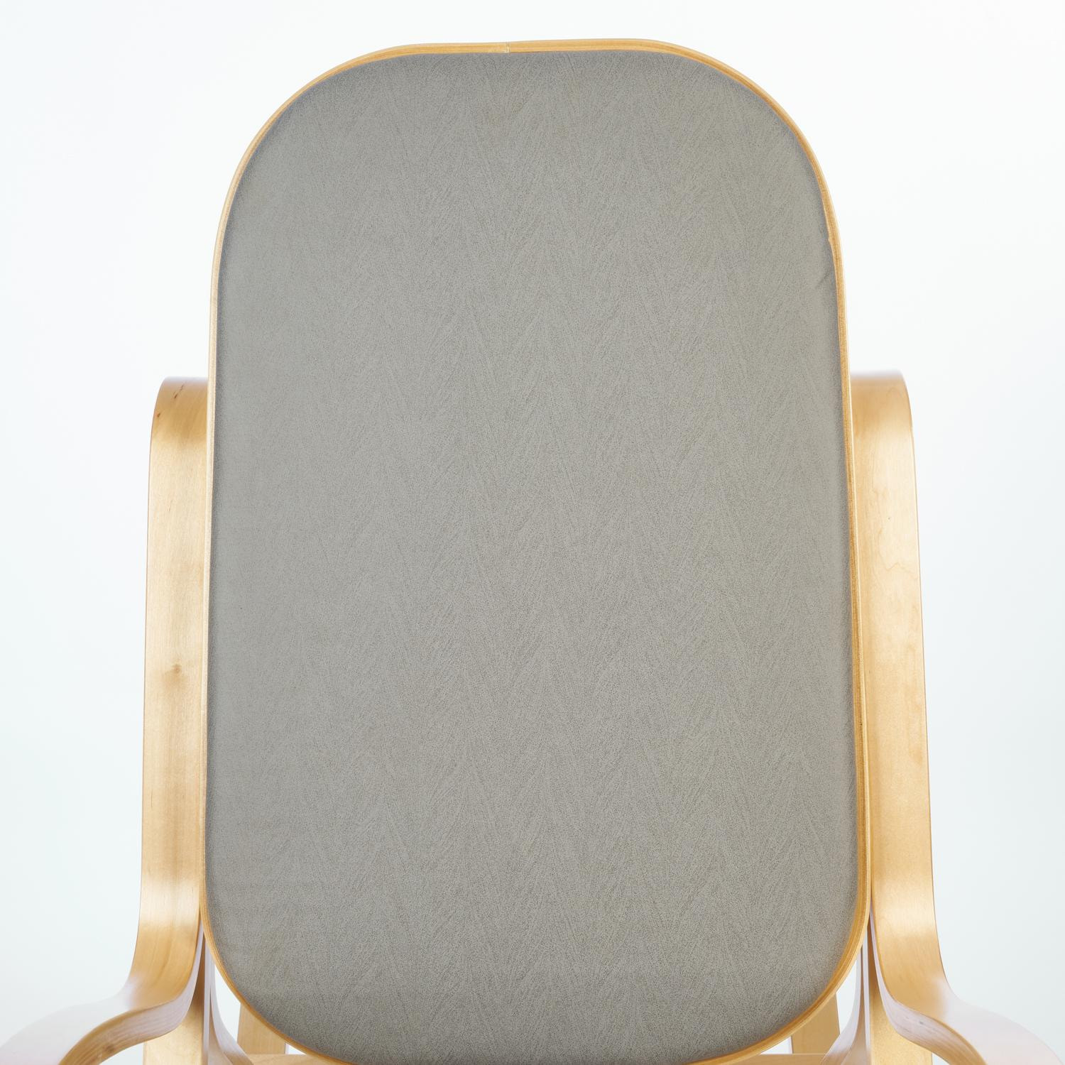 Кресло-качалка ТС 55х98х91 см ткань светло-серый, цвет бежевый - фото 6