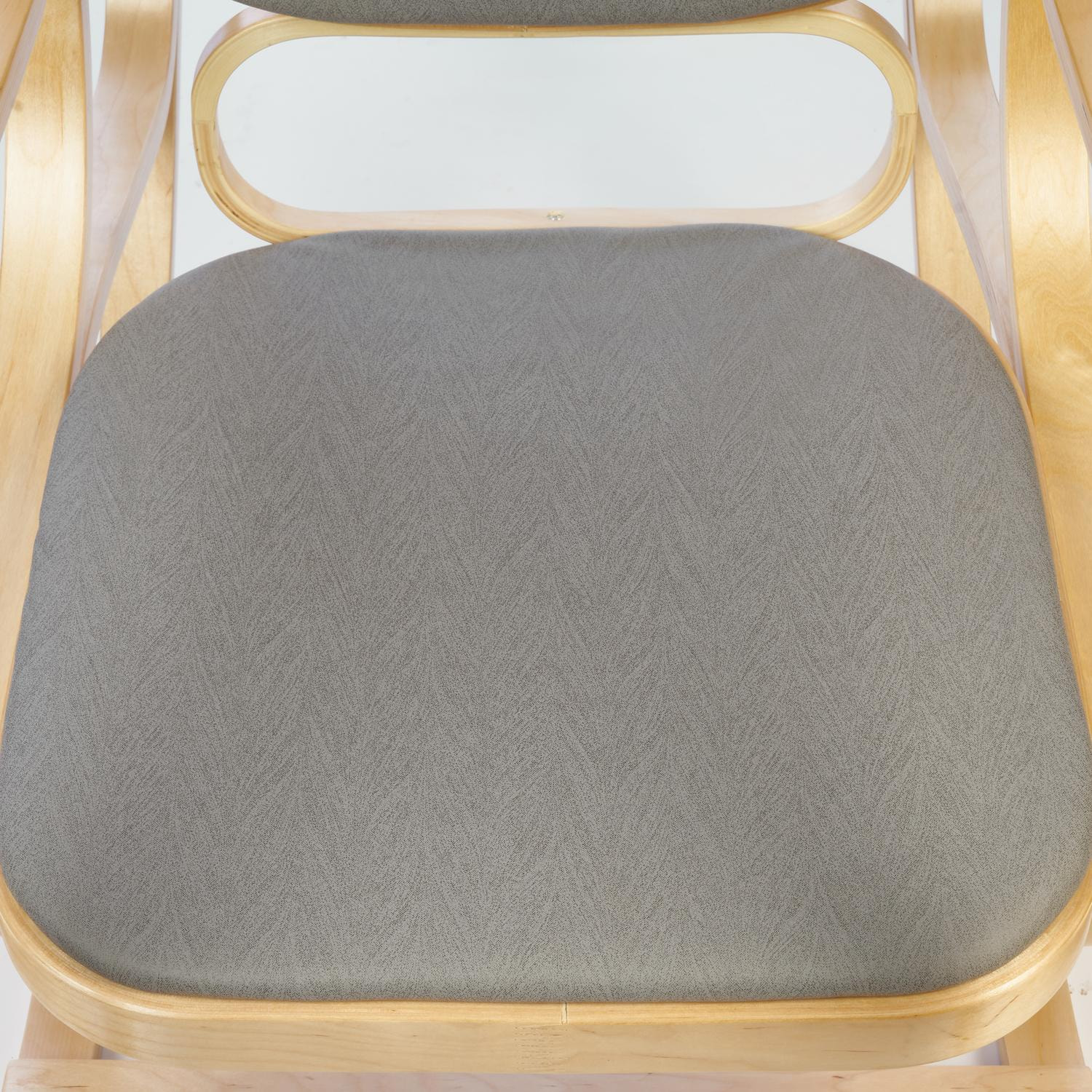 Кресло-качалка ТС 55х98х91 см ткань светло-серый, цвет бежевый - фото 8