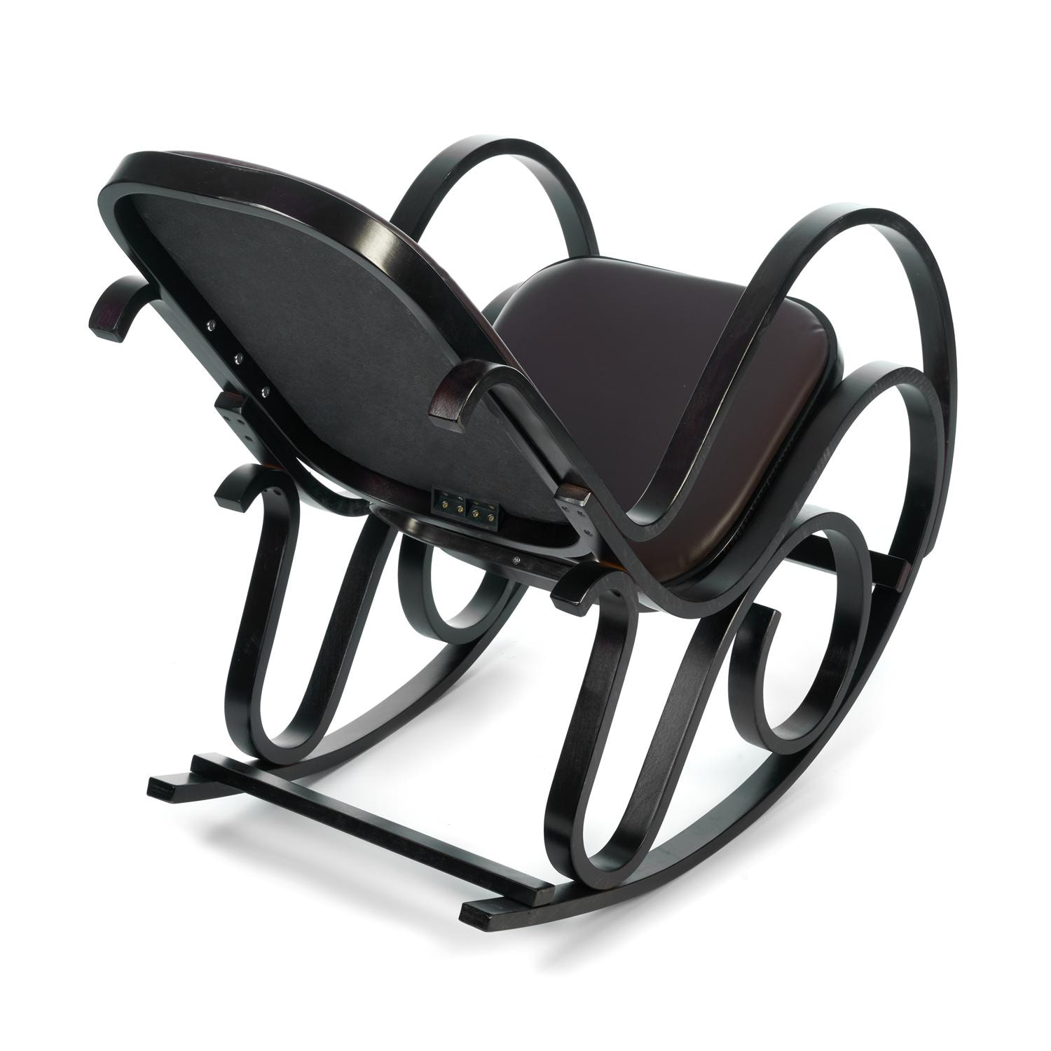 Кресло-качалка ТС 55х98х91 см экокожа венге, цвет тёмно-коричневый - фото 2