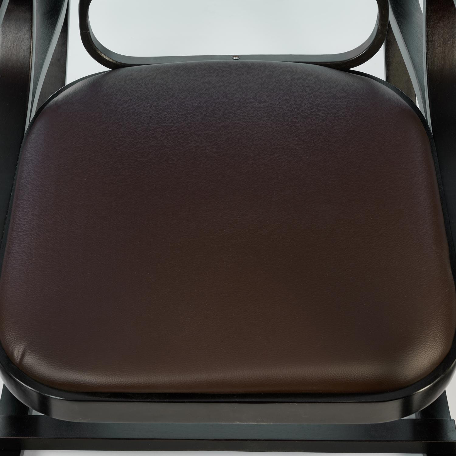 Кресло-качалка ТС 55х98х91 см экокожа венге, цвет тёмно-коричневый - фото 7