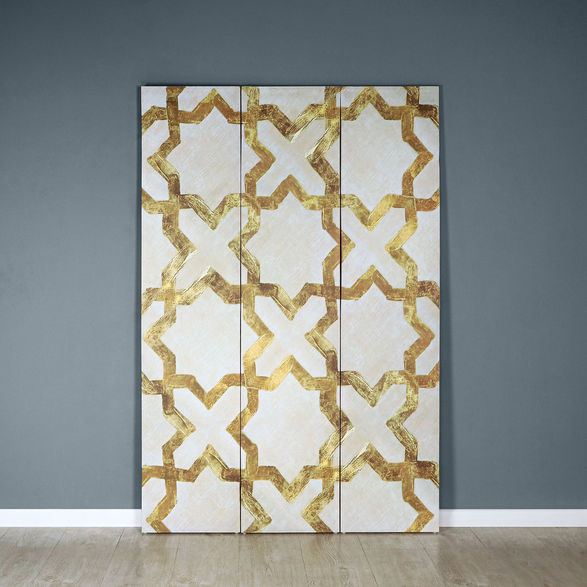 Ширма декоративная  Design 120x2.5x180 см золотой, цвет бежевый - фото 6