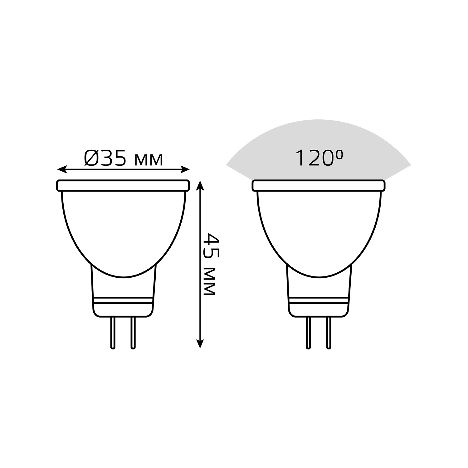 фото Лампа светодиодная gauss mr11 3вт 300 lm 6500k gu4