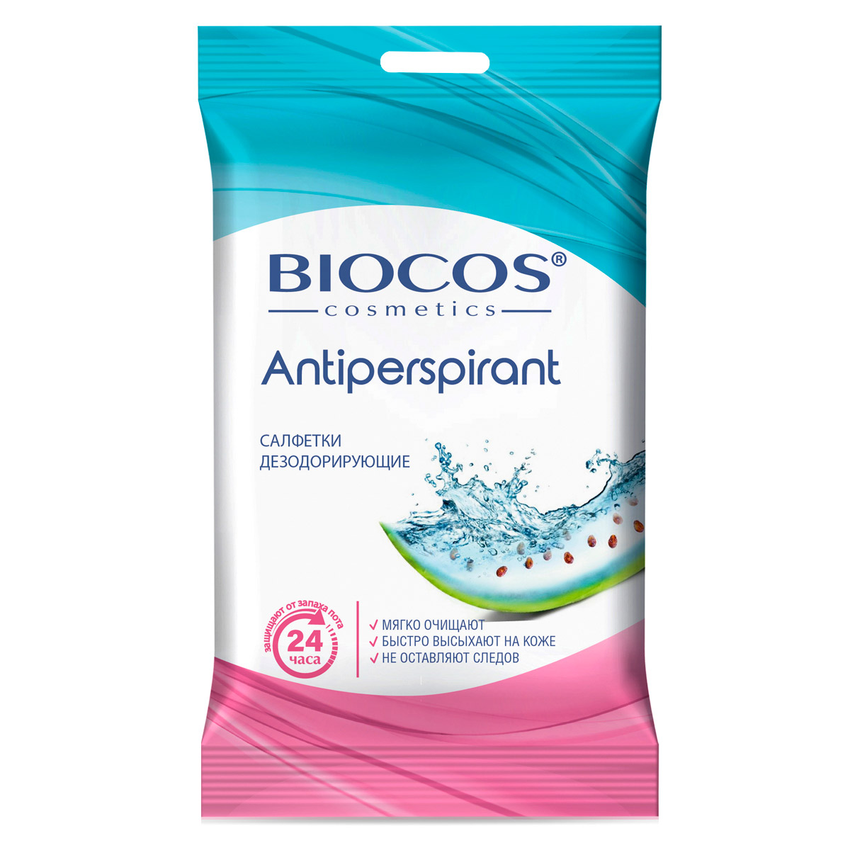 Салфетки дезодорирующие Biocos Antiperspirant влажные 15 шт салфетки влажные huggies elite soft детские 168 шт