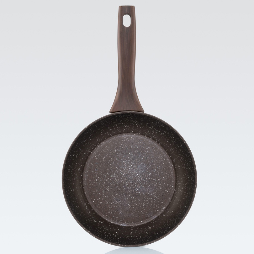 Сковорода индукционная Mehrzer Granit Stone Strong 24 см, цвет коричневый - фото 3