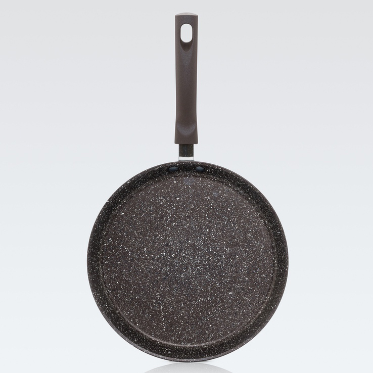 Сковорода блинная Mehrzer с покрытием Granit Stone Strong 25 см, цвет коричневый - фото 3