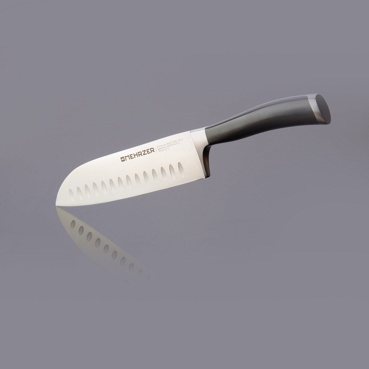Нож сантоку Mehrzer 17 см, цвет серебристый - фото 2