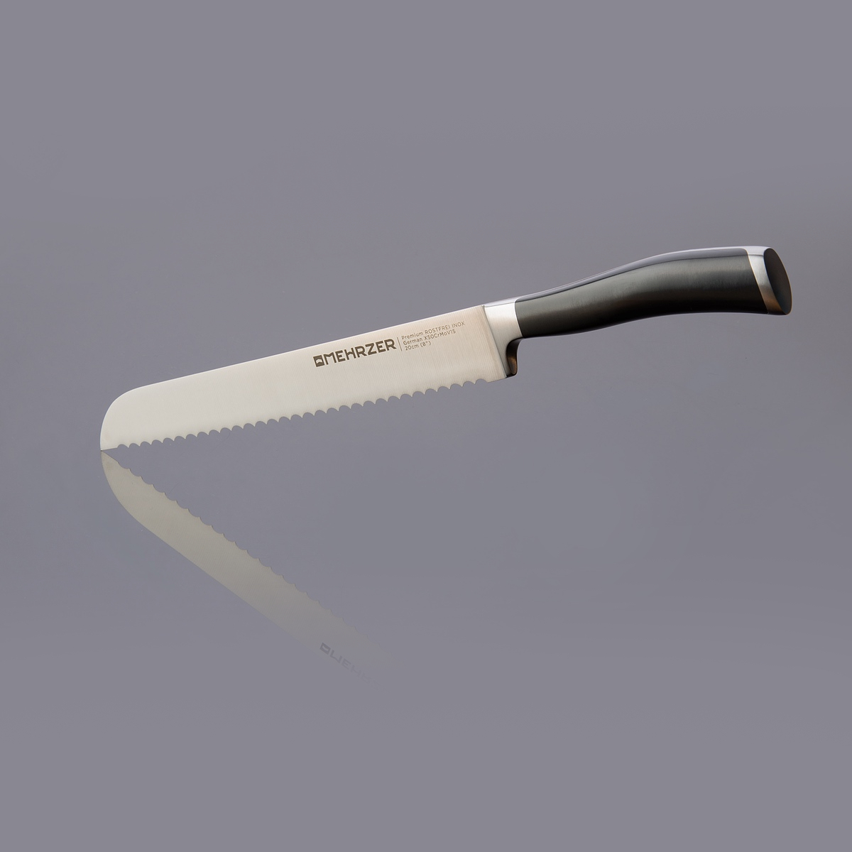 Нож хлебный Mehrzer 20 см, цвет серебристый - фото 2