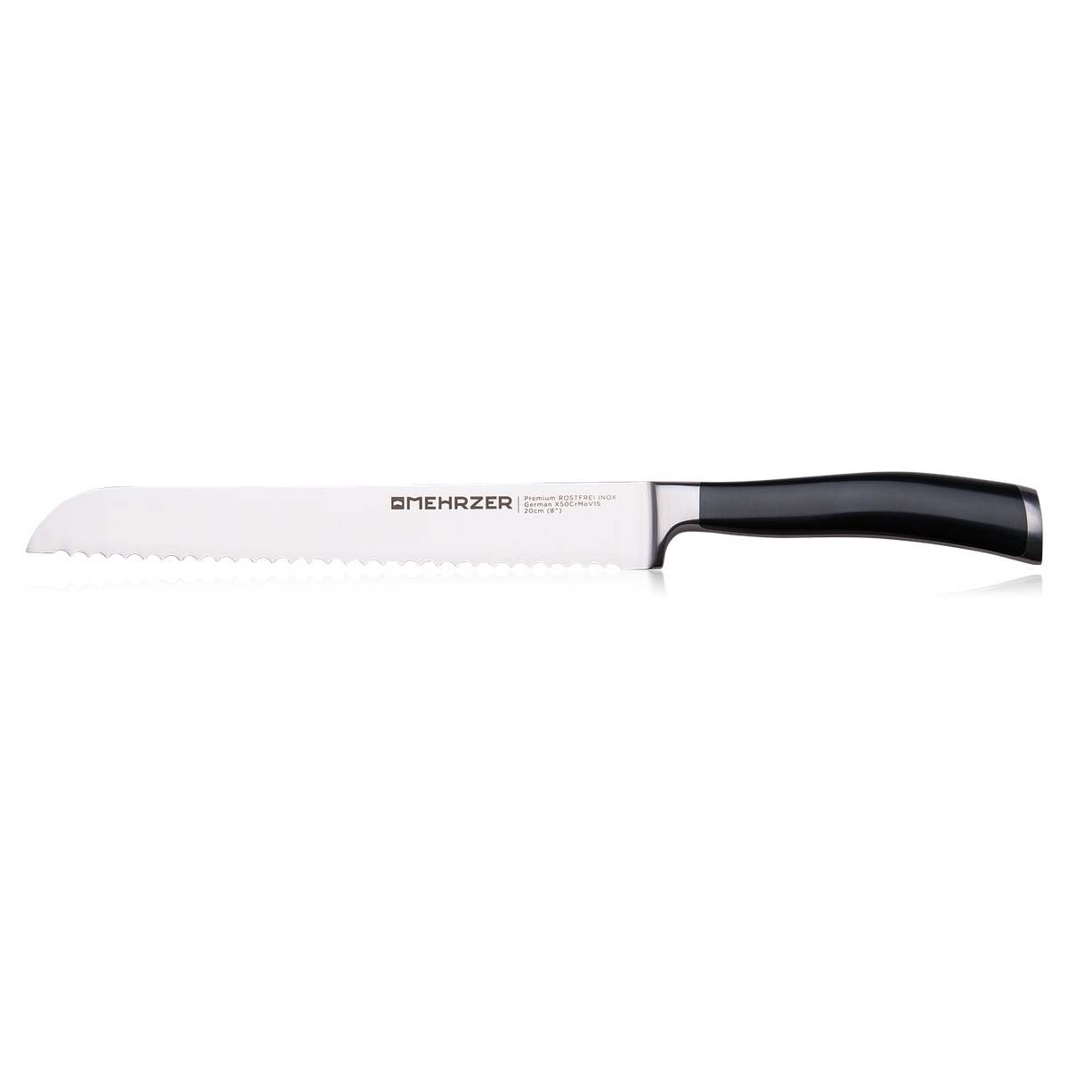 Нож хлебный Mehrzer 20 см, цвет серебристый - фото 3