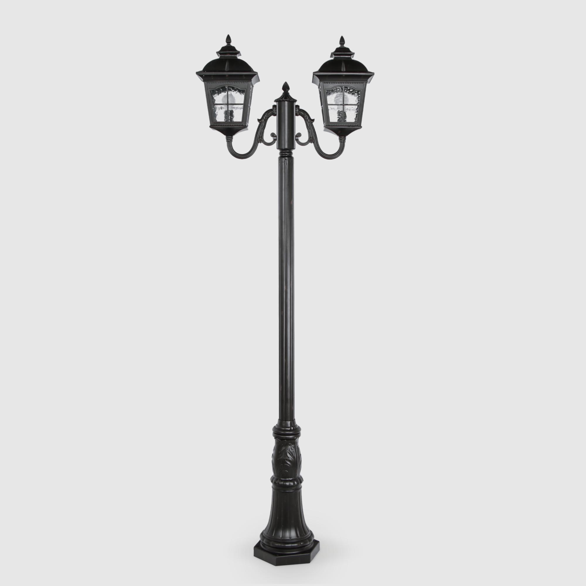 Садовый напольный светильник WENTAI чёрный (DH-1869-2M/17/) уличный напольный светильник eglo
