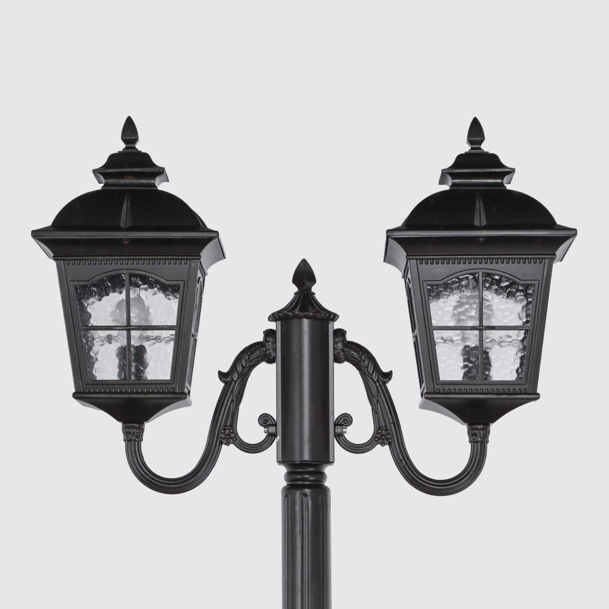 Садовый напольный светильник WENTAI чёрный (DH-1869-2M/17/), цвет прозрачный - фото 4