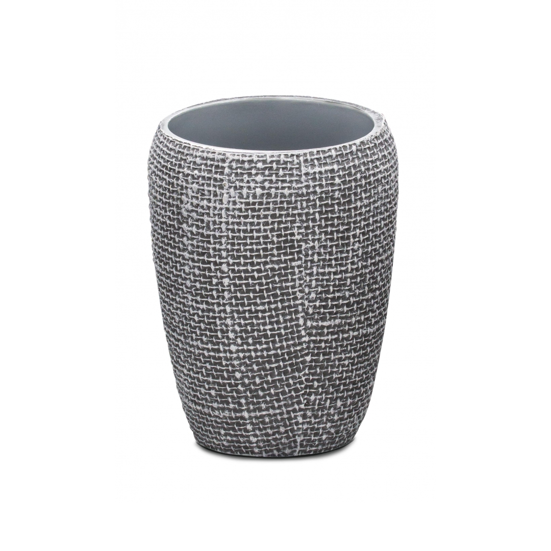 Стакан для ванной Ridder Tessuto тёмно-серый 8х10,4 см стакан ridder cement серый