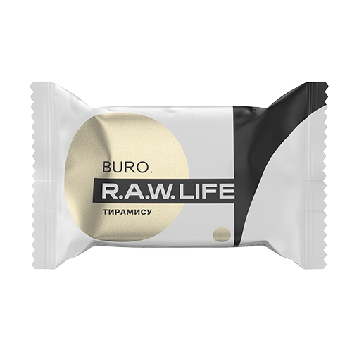 Конфеты R.A.W. LIFE SWEETS BURO тирамису, 18 г конфеты глазированные лакомства для здоровья live sweets чернослив и фундук в горьком шоколаде 140 г