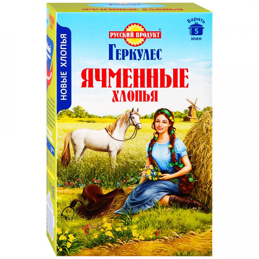 Хлопья Русский продукт Геркулес ячменные, 400 г геркулес русский продукт нежный 450 г