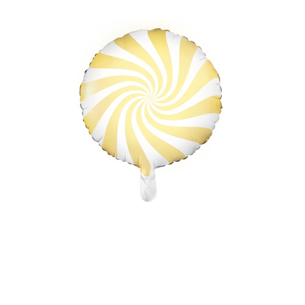 фото Шар воздушный party deco из фольги леденец желтый 45см