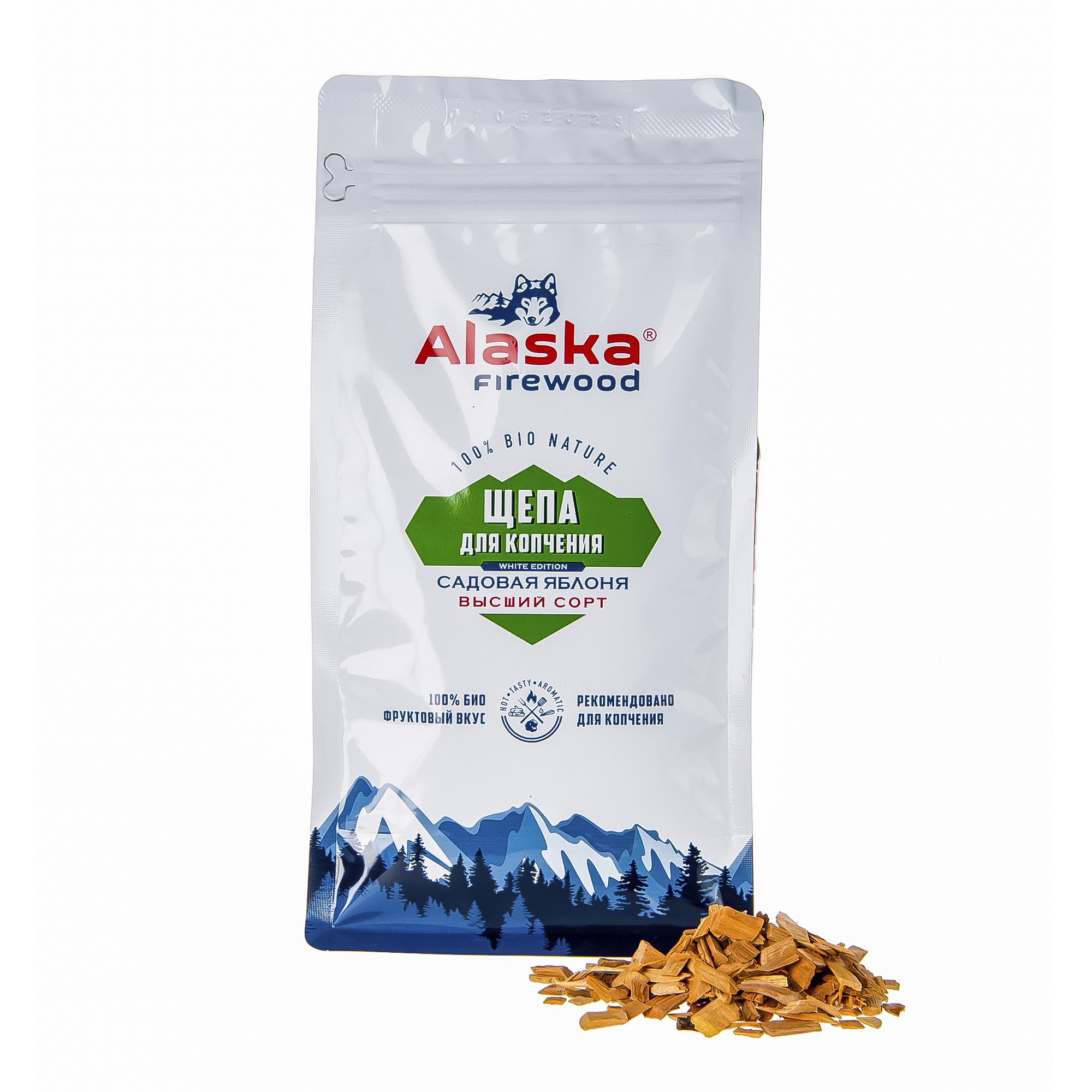 Щепа для копчения Alaska firewood яблоко 300 г Вид№4