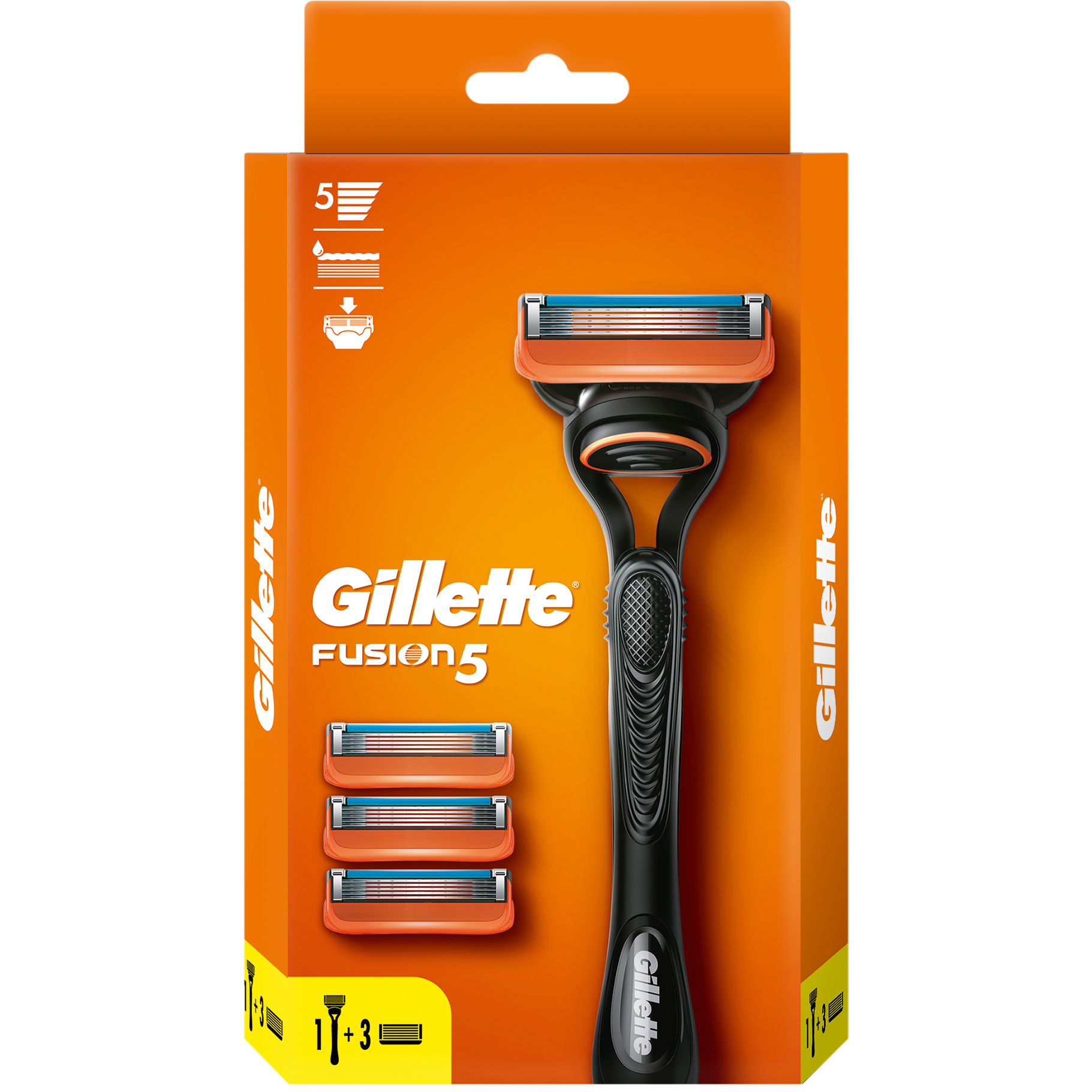 Мужская бритва Gillette Fusion5, 4 кассеты, с 5 лезвиями, c точным триммером для труднодоступных мест