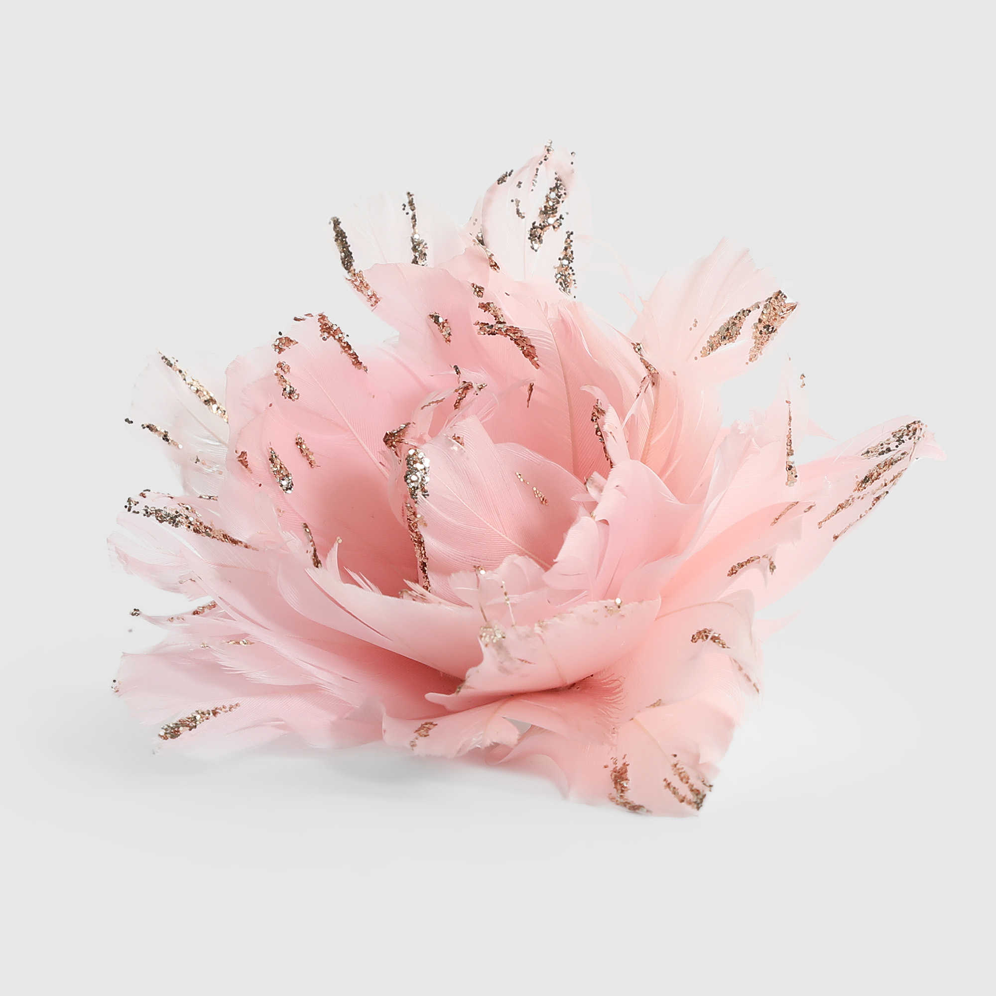 Цветок James Arts розовый на клипсе 10х6 см