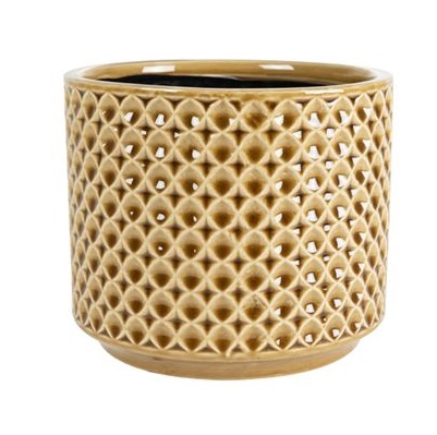 Кашпо Ter steege thies горчичневая д17в15