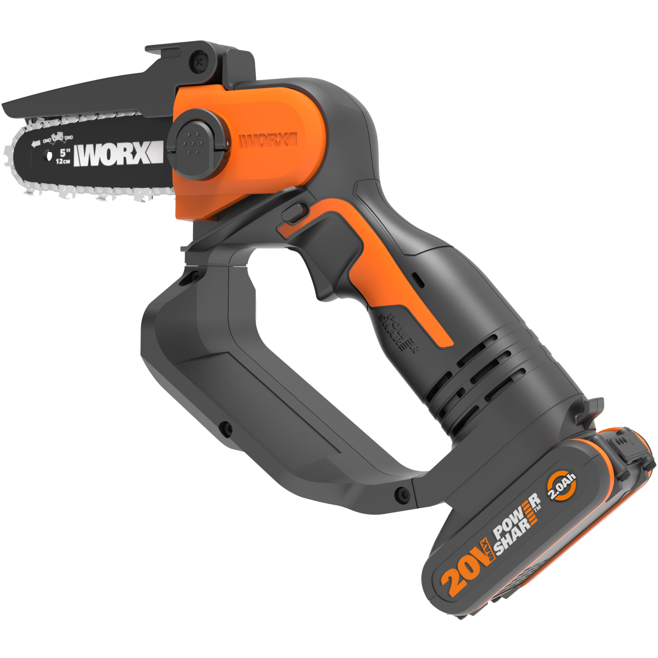 Пила цепная компактная Worx WG324E 20V аккумуляторная, цвет черный - фото 2