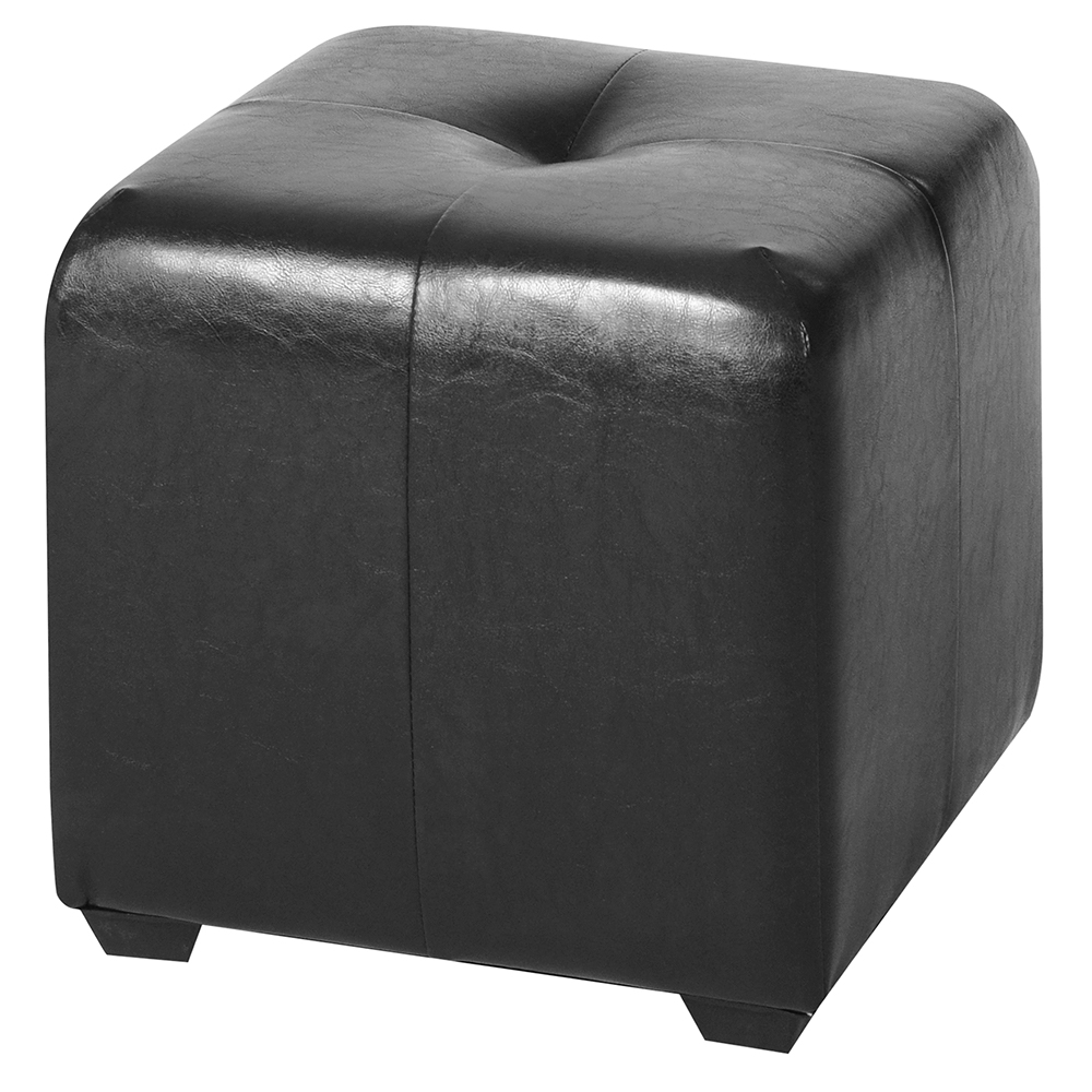 Пуф Dreambag Николь черная экокожа 40х40х40 см, цвет чёрный - фото 1