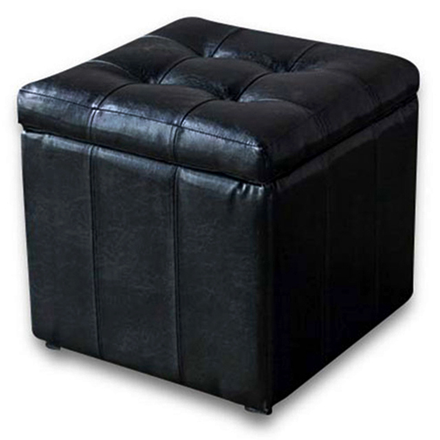 Банкетка Dreambag Модерна черная экокожа 46х46х46 см