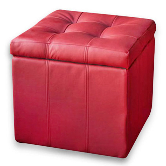 фото Банкетка dreambag модерна красный экокожа 46х46х46 см