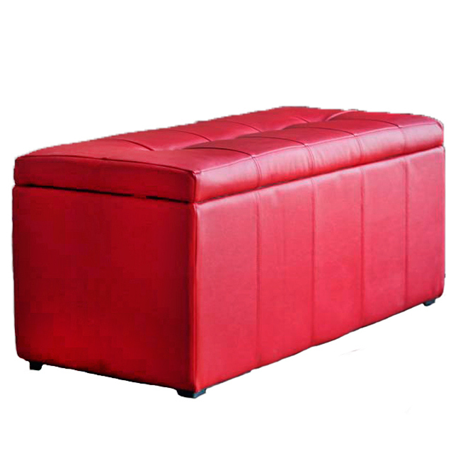 Банкетка Dreambag Лонг красная экокожа 46х46х100 см