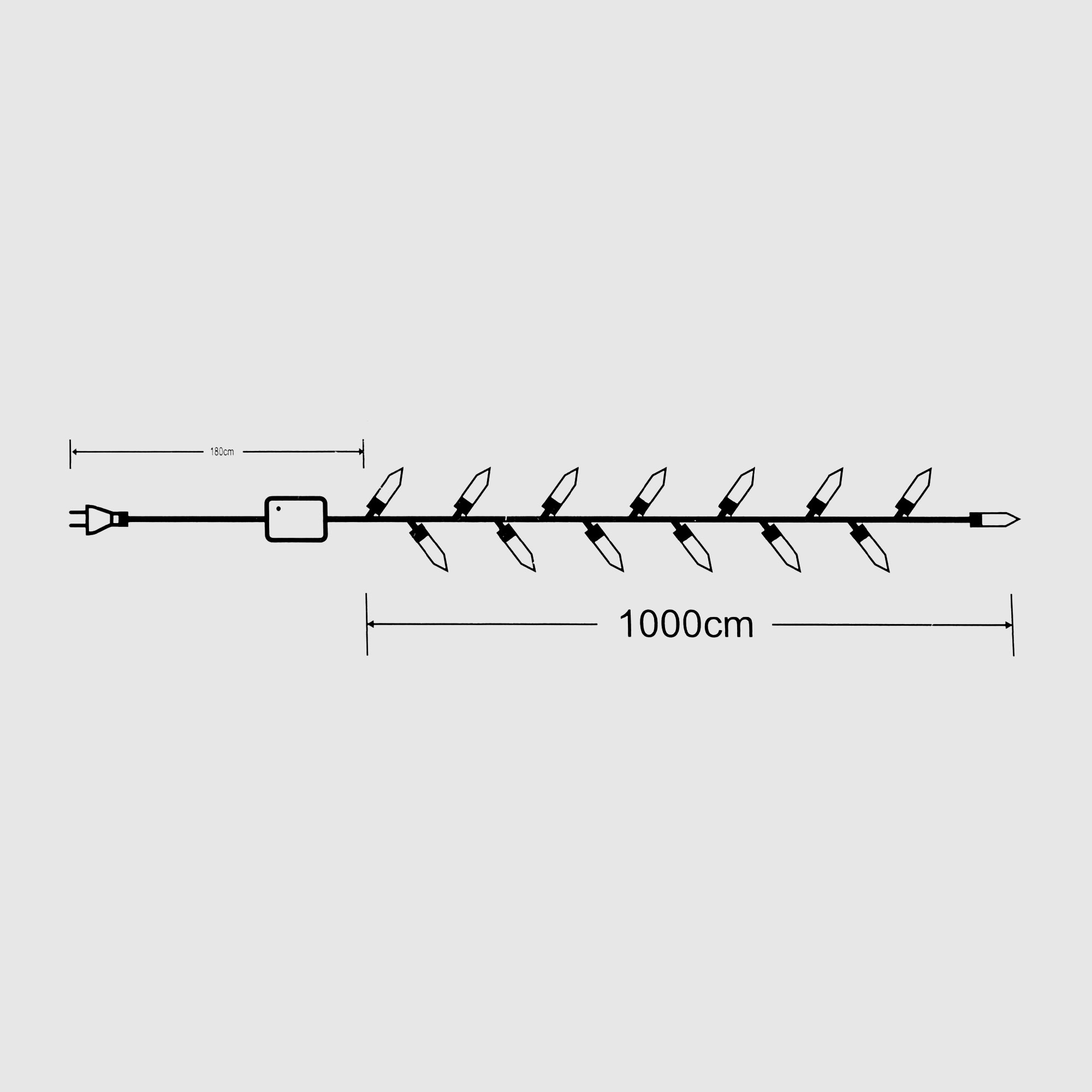 фото Электрогирлянда reason 80 led 10 м снежинки, со стартовым шнуром