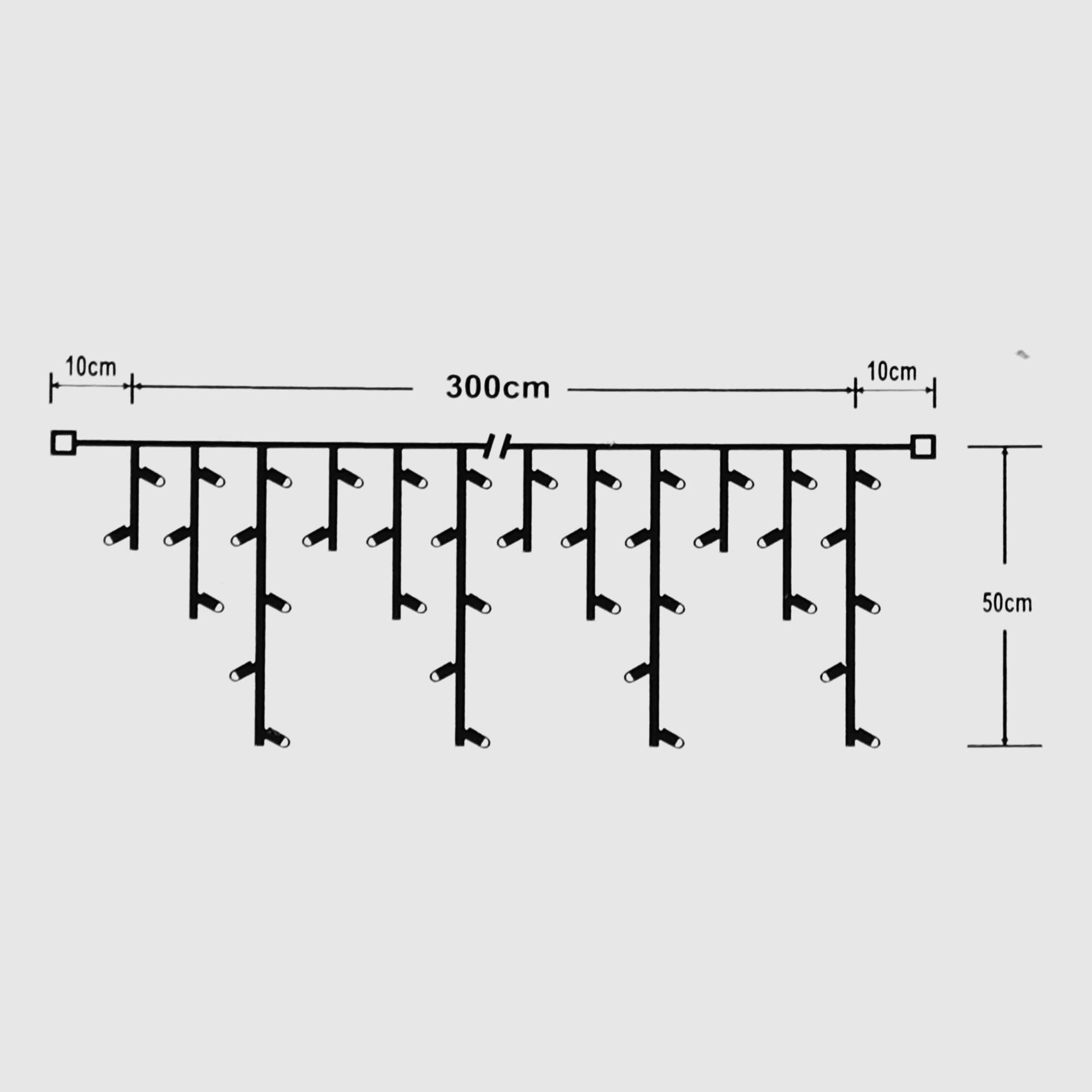 Электрогирлянда Reason 50 LED 300х50 см для улицы холодный белый, без стартового шнура Вид№10