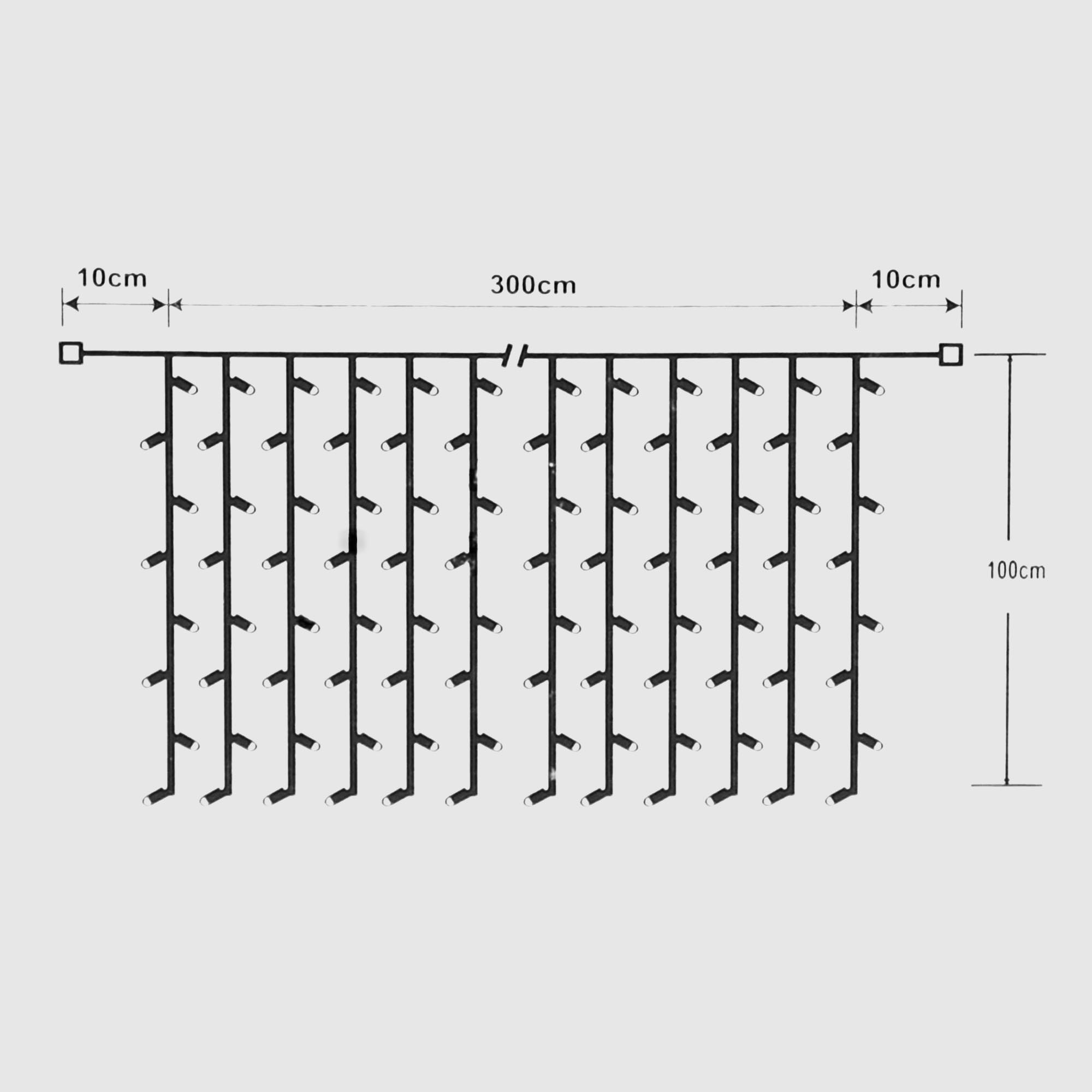 Электрогирлянда Reason 150 LED 300х100 см для улицы холодный белый, без стартового шнура Вид№10