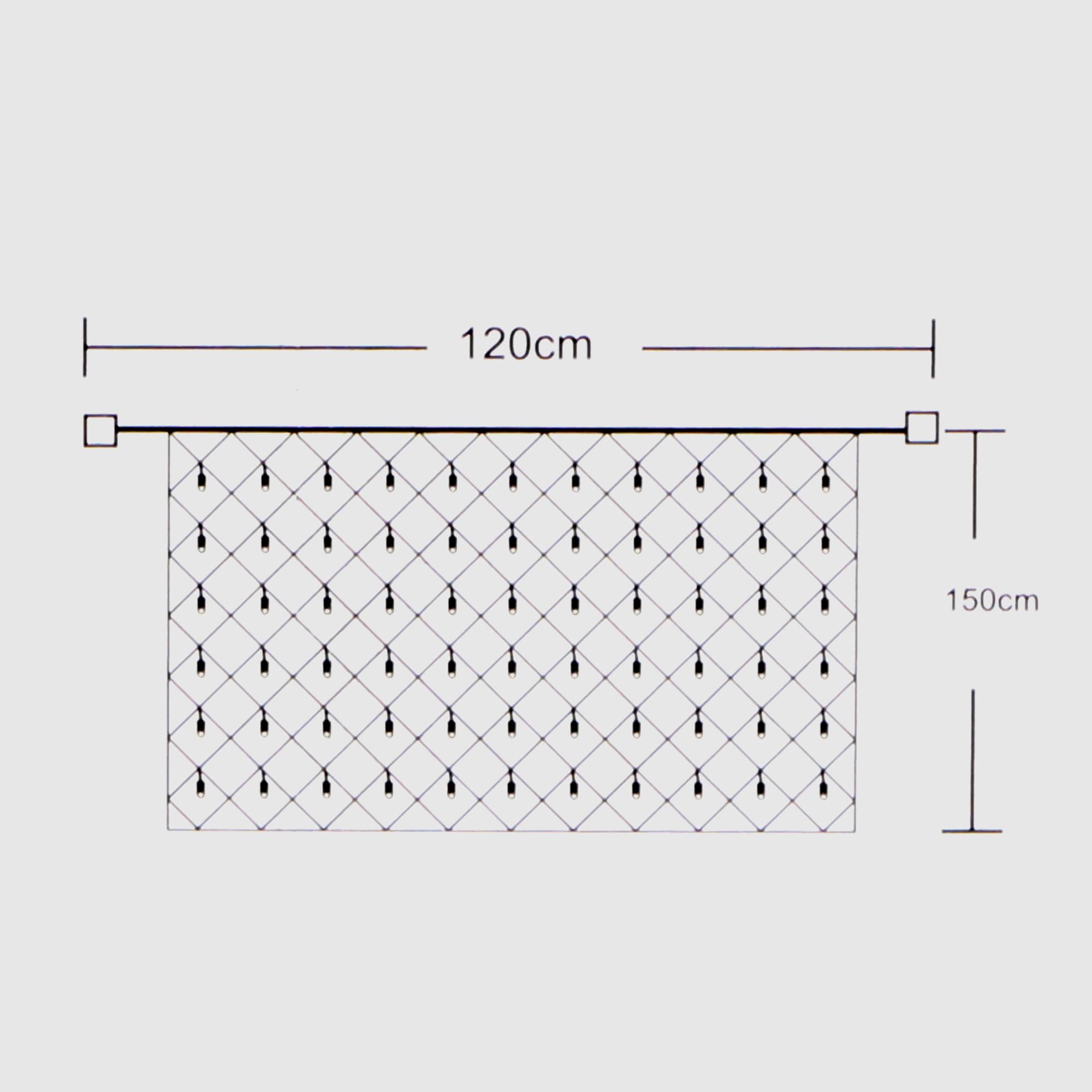 Электрогирлянда Reason занавес 140 LED 120х150 см, холодный белый без стартового шнура Вид№10