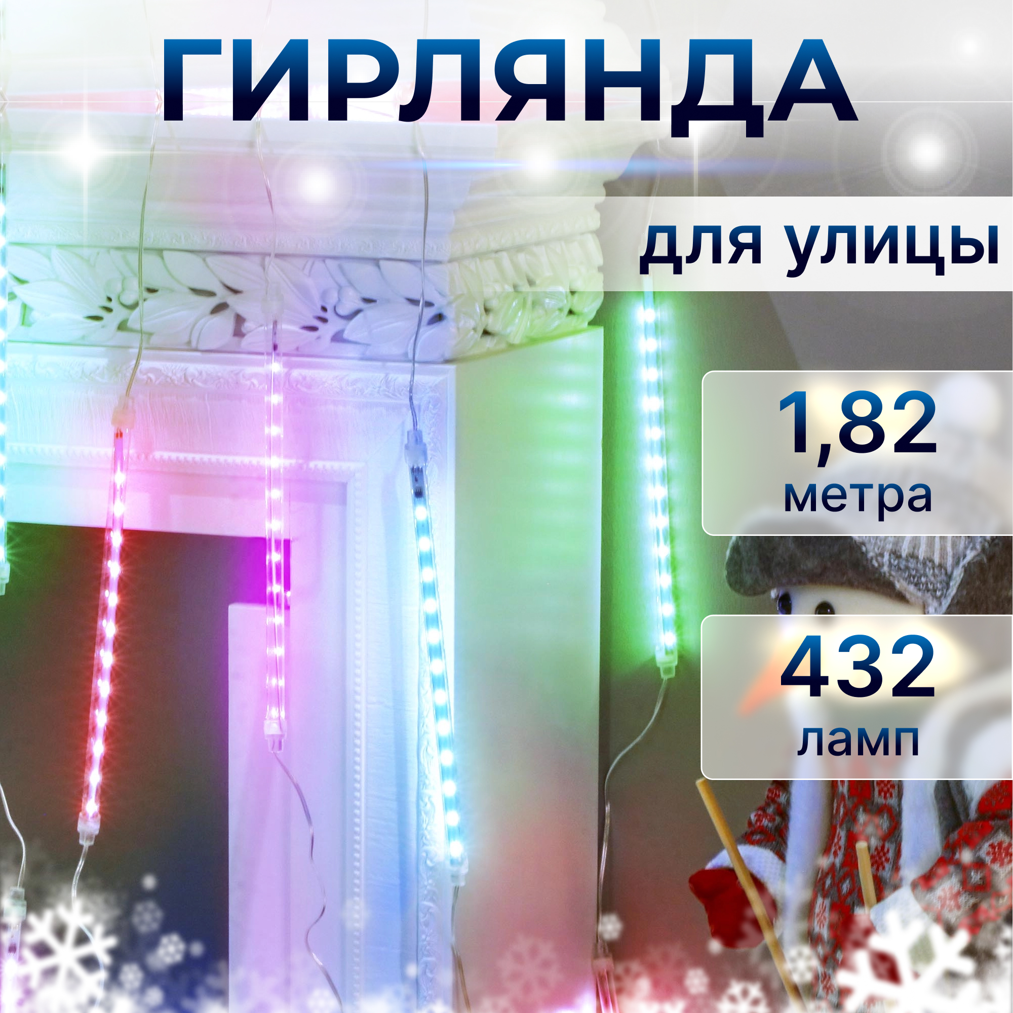 Электрогирлянда Reason уличная 432 LED цветная со стартовым шнуром Вид№2