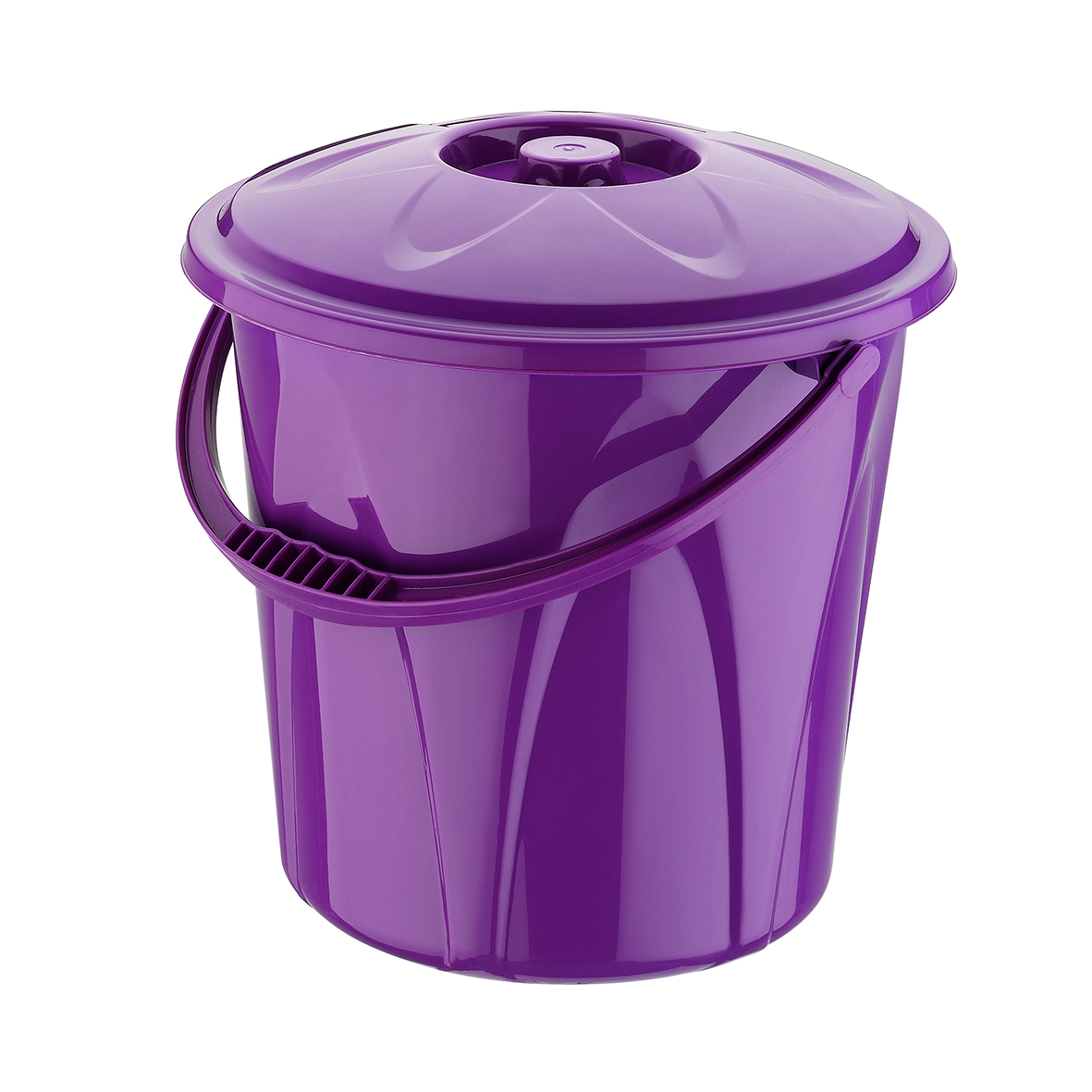 Ведро для воды Akay с крышкой 10 л, цвет фиолетовый - фото 1