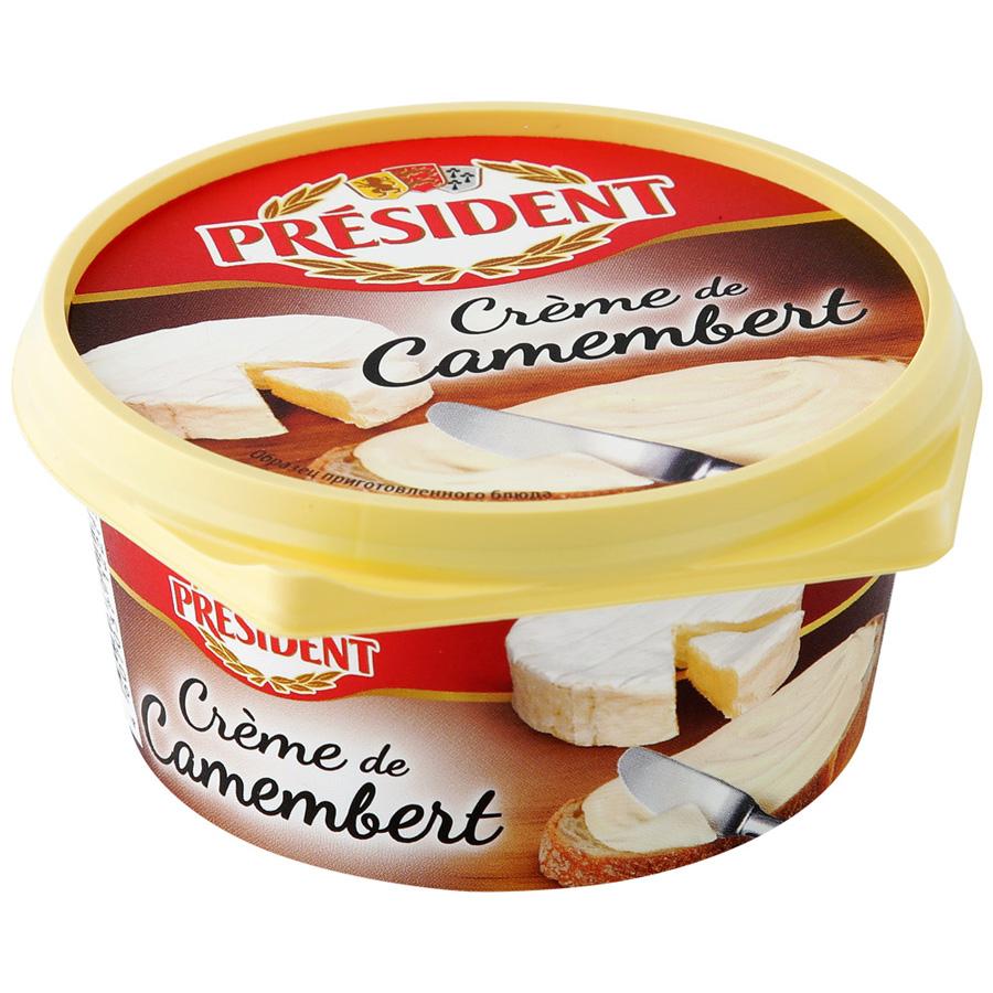 President плавленый. President Creme de Camembert 125 gr. Сыр President Camembert.