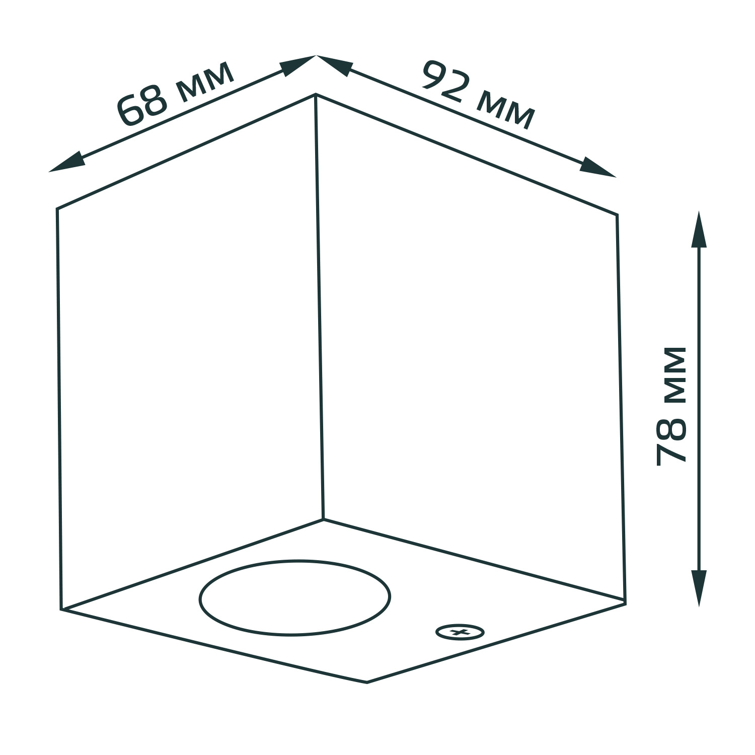 Светильник садово-парковый Gauss Cube настенный архитектурный, 1xGU10, 67х92х80mm - фото 6