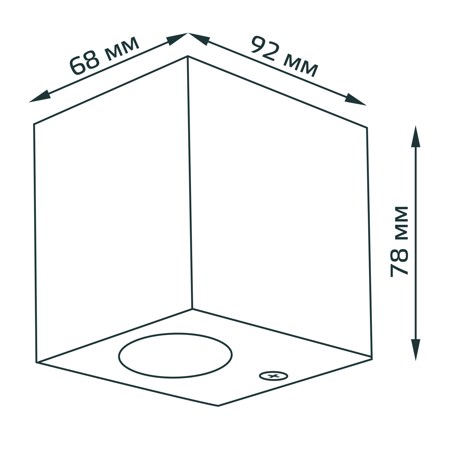 Светильник садово-парковый Gauss Cube настенный архитектурный, 1xGU10, 67х92х80mm Вид№6