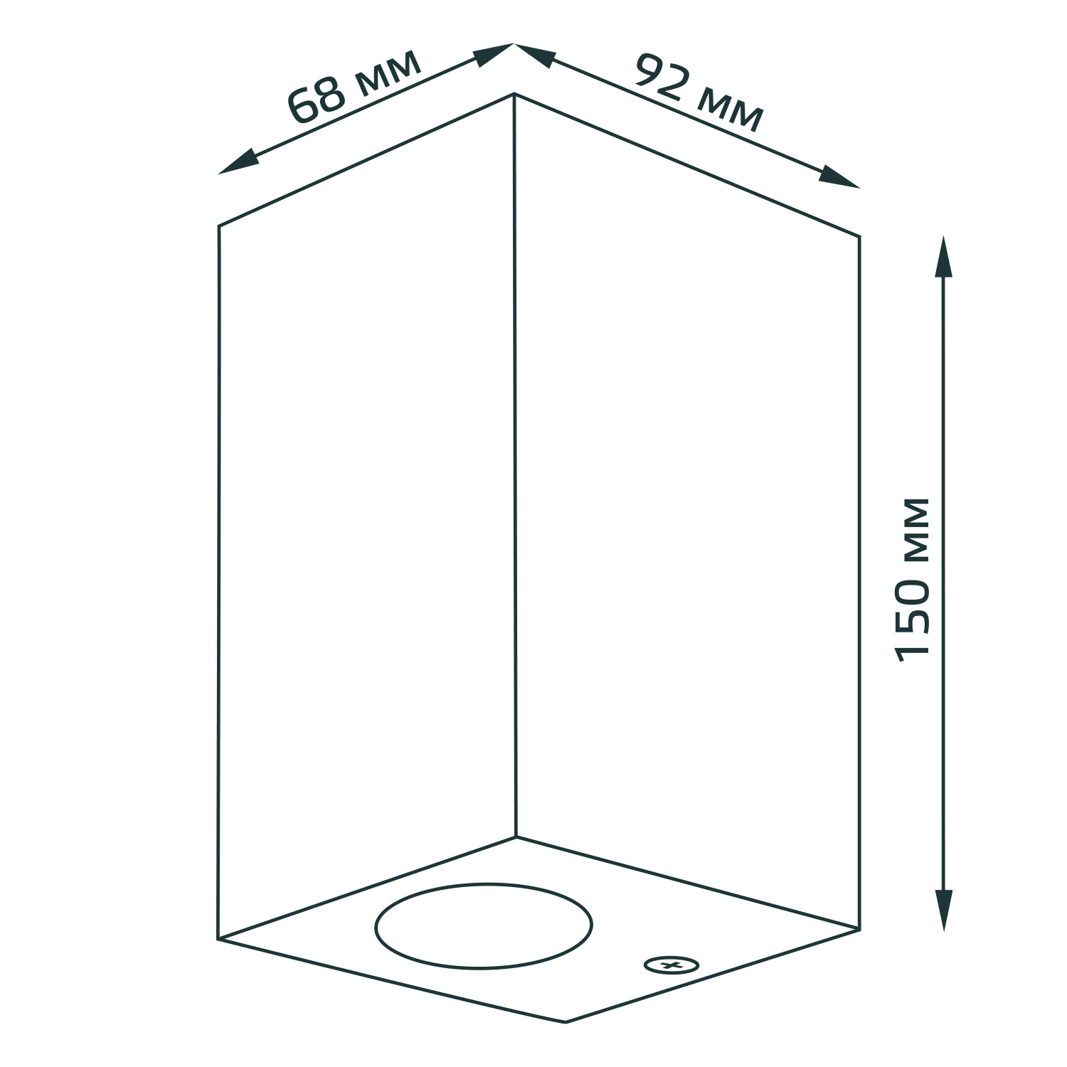 Светильник садово-парковый Gauss Cube настенный архитектурный, 2xGU10, 67х92х150mm - фото 6