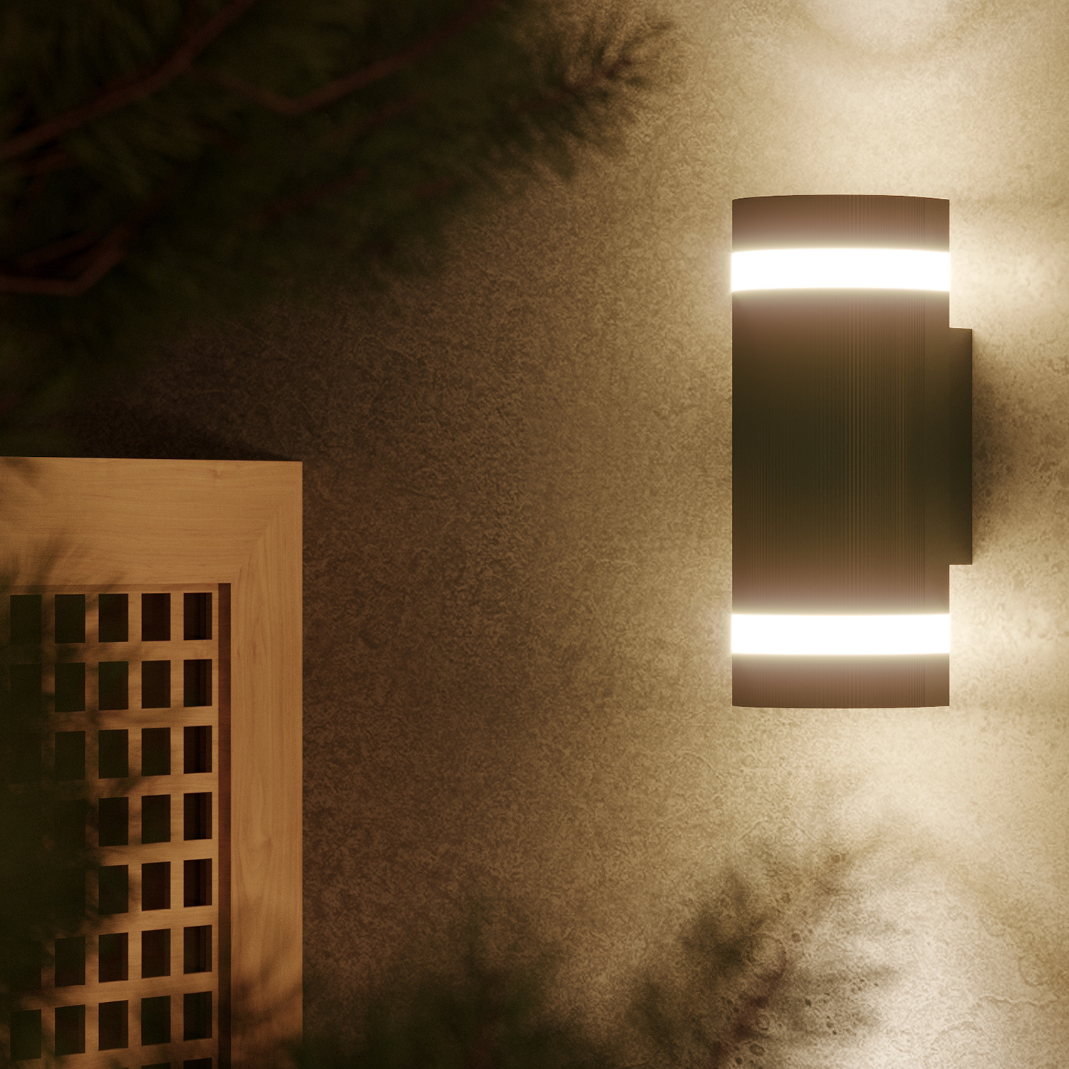 фото Светильник садово-парковый gauss enigma настенный архитектурный, 2xgu10, 100х105х245mm