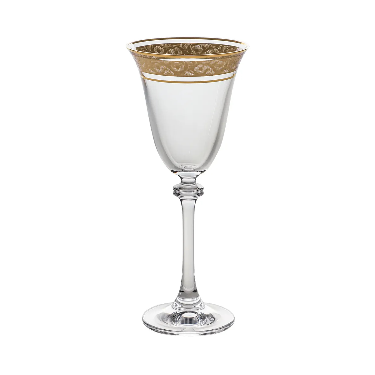 Набор бокалов для белого вина Crystalite Bohemia Asio Панто платина 185 мл 6 шт, цвет золото - фото 2