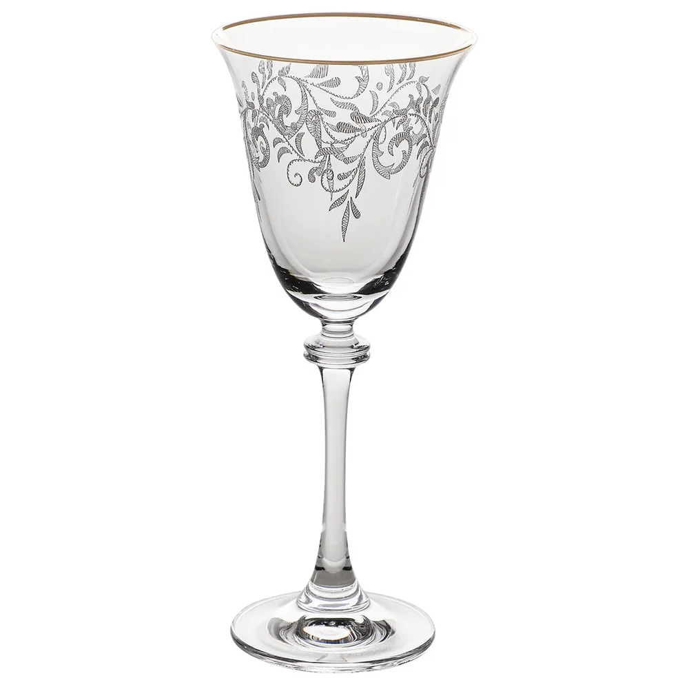 Набор бокалов для белого вина Crystalite Bohemia Asio Панто, затирка платина 185 мл 6 шт, цвет прозрачный - фото 2