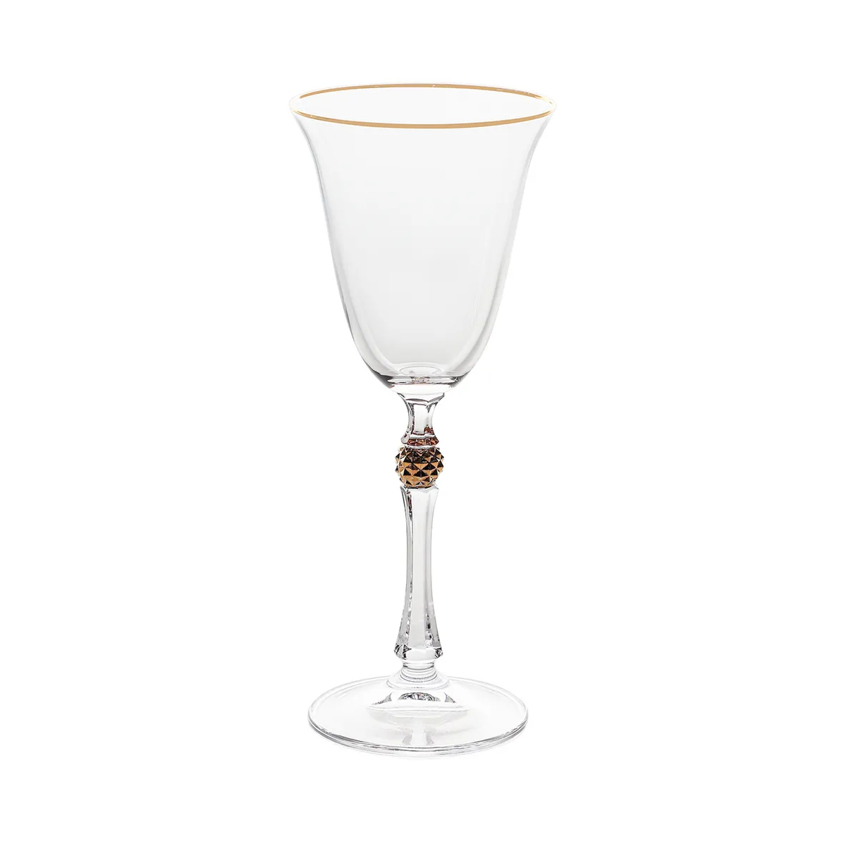 Набор бокалов для белого вина Crystalite Bohemia Parus золотой шар 185 мл 6 шт, цвет прозрачный - фото 2