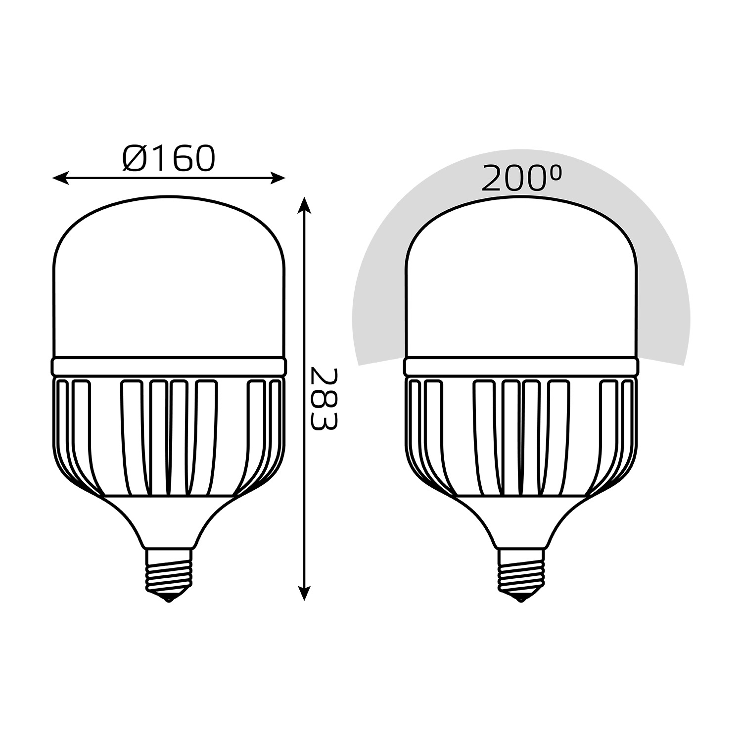 фото Лампа gauss basic t160 90w 6500k e40