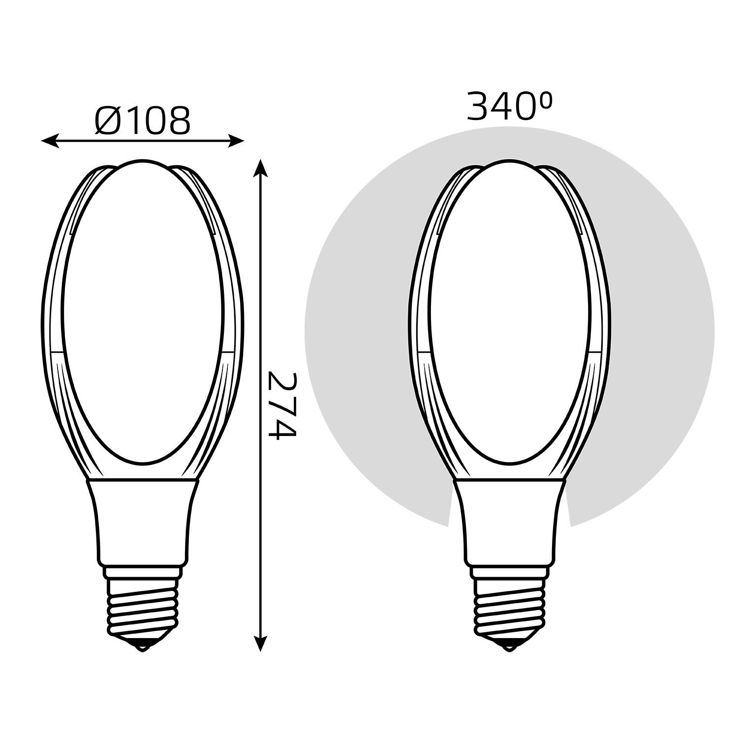 фото Лампа gauss basic bt110 50w 6500k e40