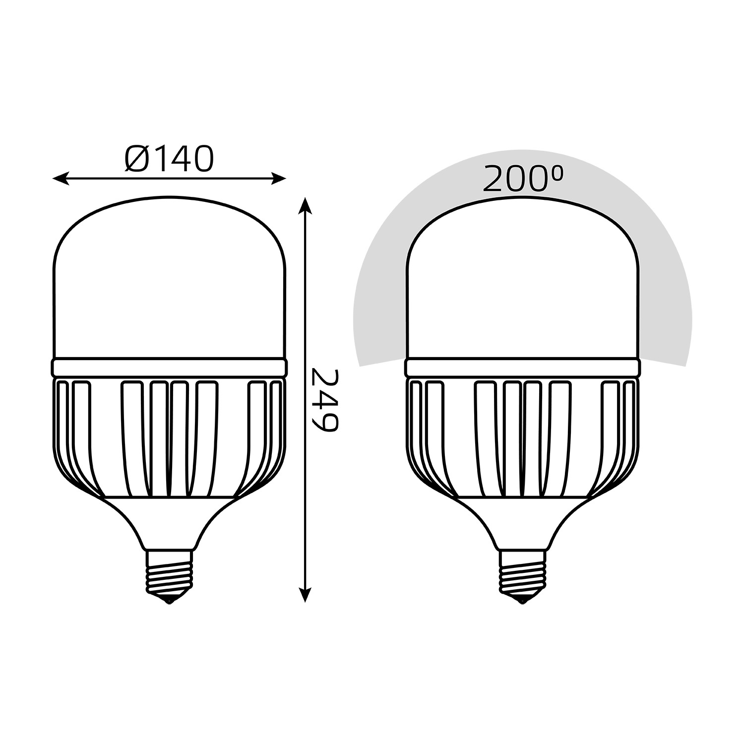 фото Лампа gauss basic t140 75w 6500k e40